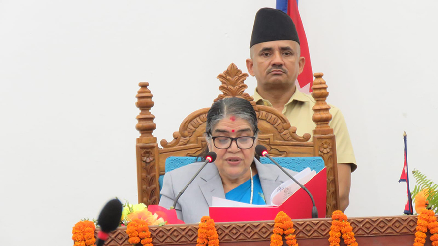 मधेश प्रदेशसभामा नीति तथा कार्यक्रम प्रस्तुत